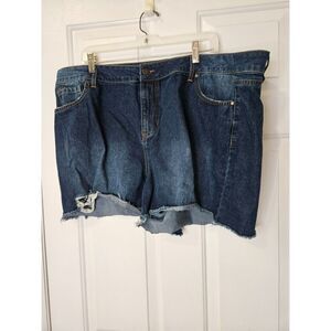dip Size 24W Mid-Rise Jean Shorts